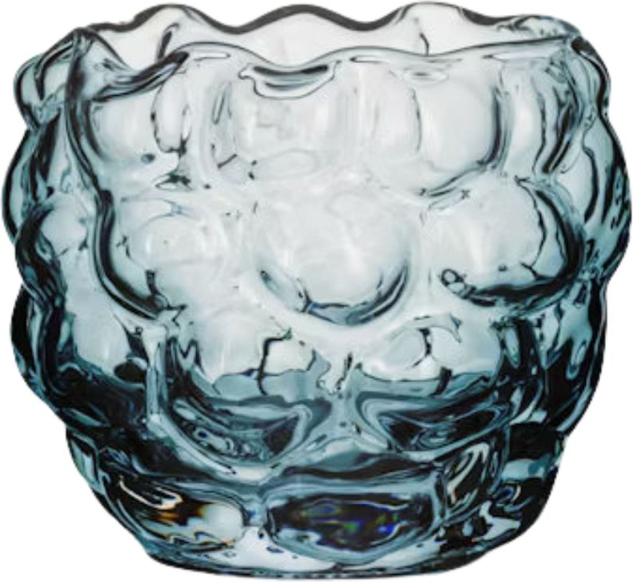 Mini Vase Moss 7,3 cm, transparent blau