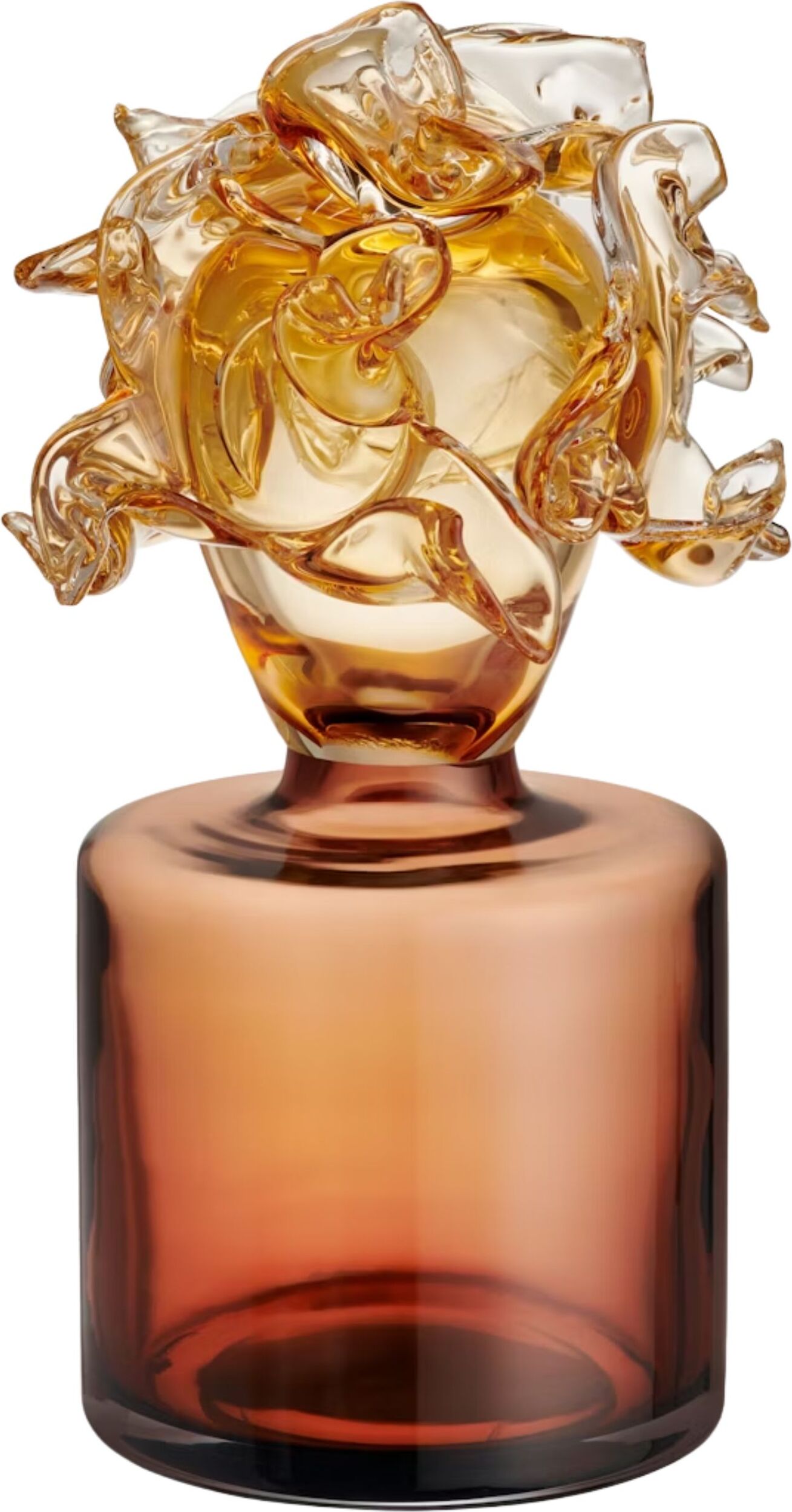 Mino Glasdekoration 26 cm, bernsteinfarben