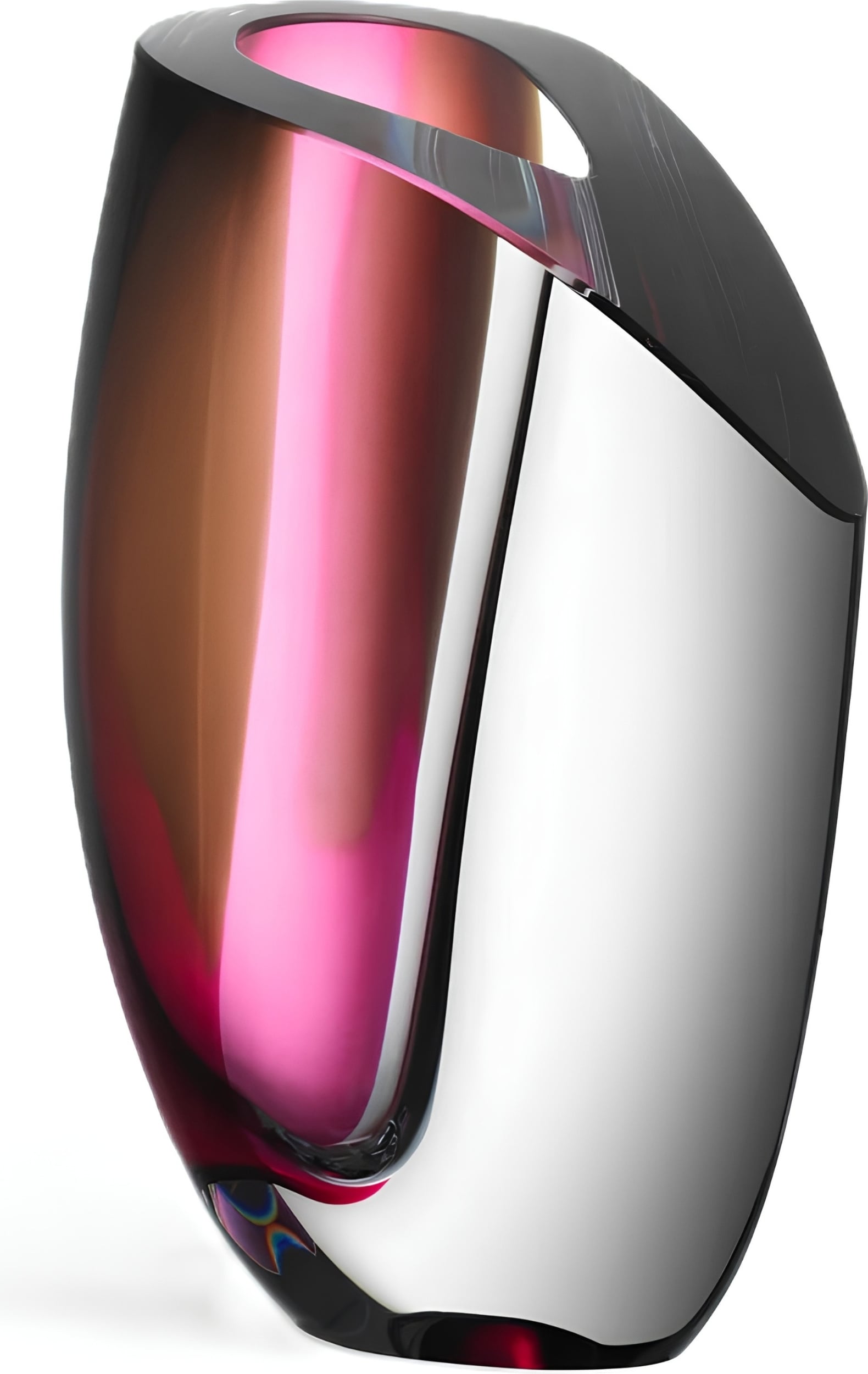 Mirage Vase 21 cm grau-rot