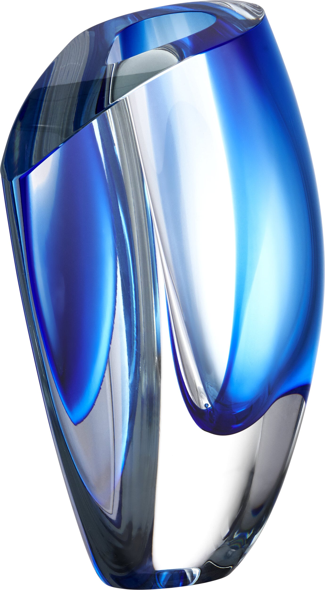 Mirage Vase 31 cm, grau-blau