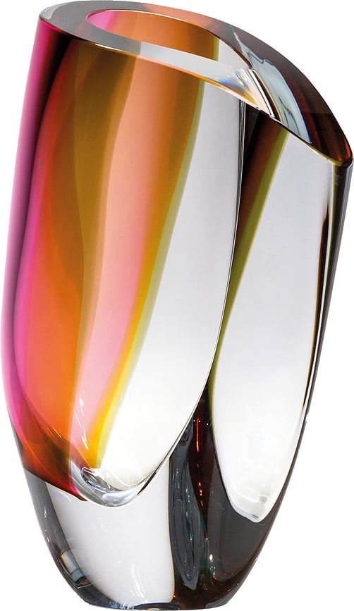 Mirage Vase 31 cm grau-rot