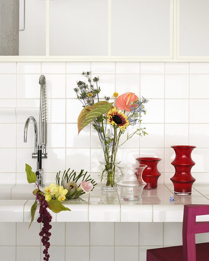 Pagod Vaza, 25,5 cm, rdeča