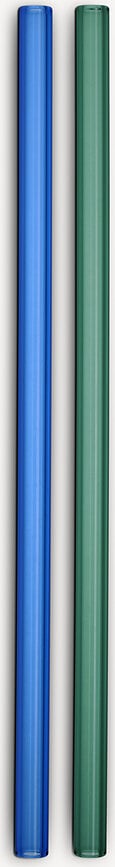 Pailles Sipsavor 20 cm, bleu-vert, lot de 2