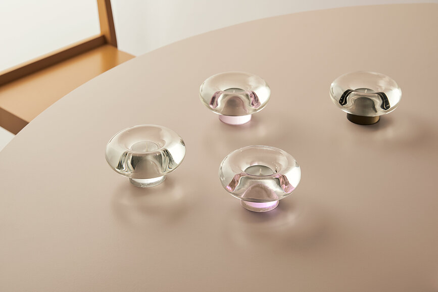 Photophore Orion 6,3 cm, rose transparent