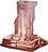 Portacandela per candela classica Rocky Baroque 15 cm, rosa