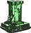 Portacandela per candela classica Rocky Baroque 15 cm, verde smeraldo
