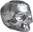 Portavelas Calavera Still life, 11,5 cm, plateado