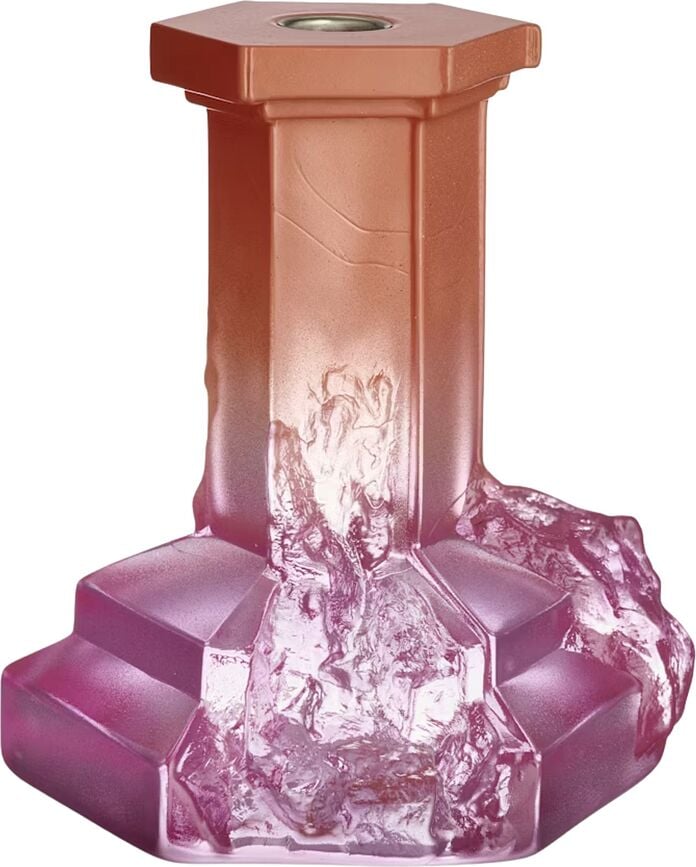 Rocky Baroque Candlestick for classic candle 17.5 cm, pink