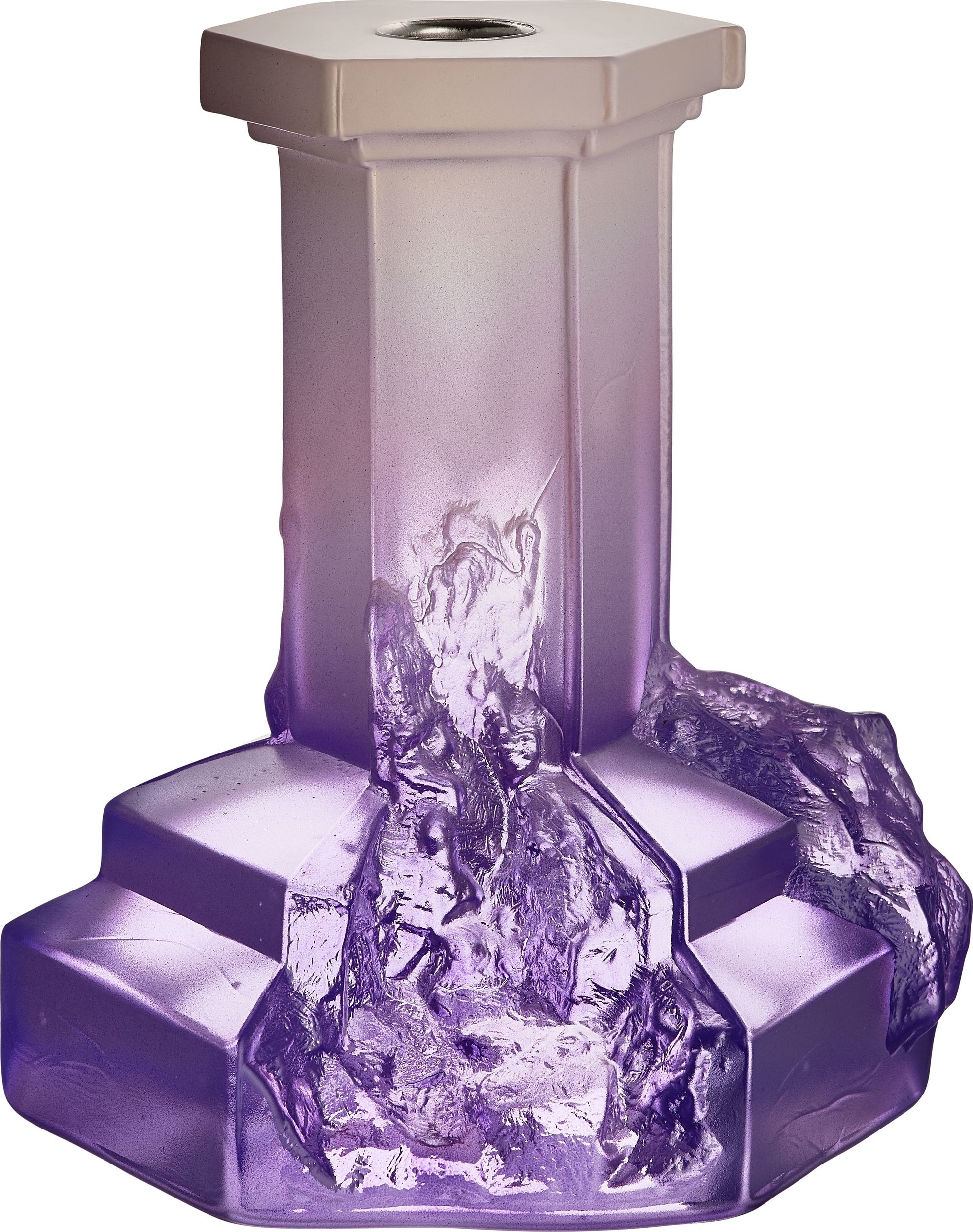 Rocky Baroque Klassischer Kerzenhalter 17,5 cm lila