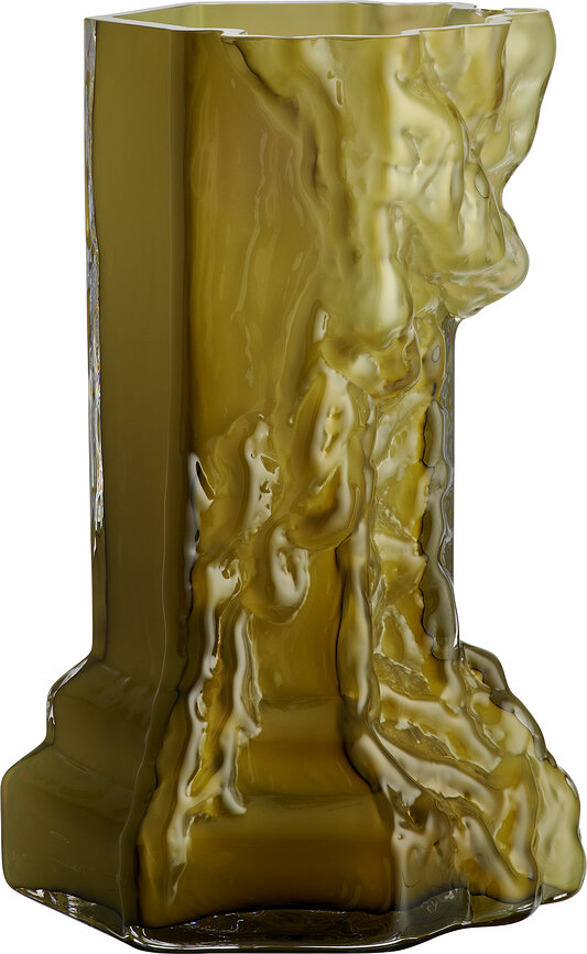 Rocky Baroque vase 35 cm, oliven