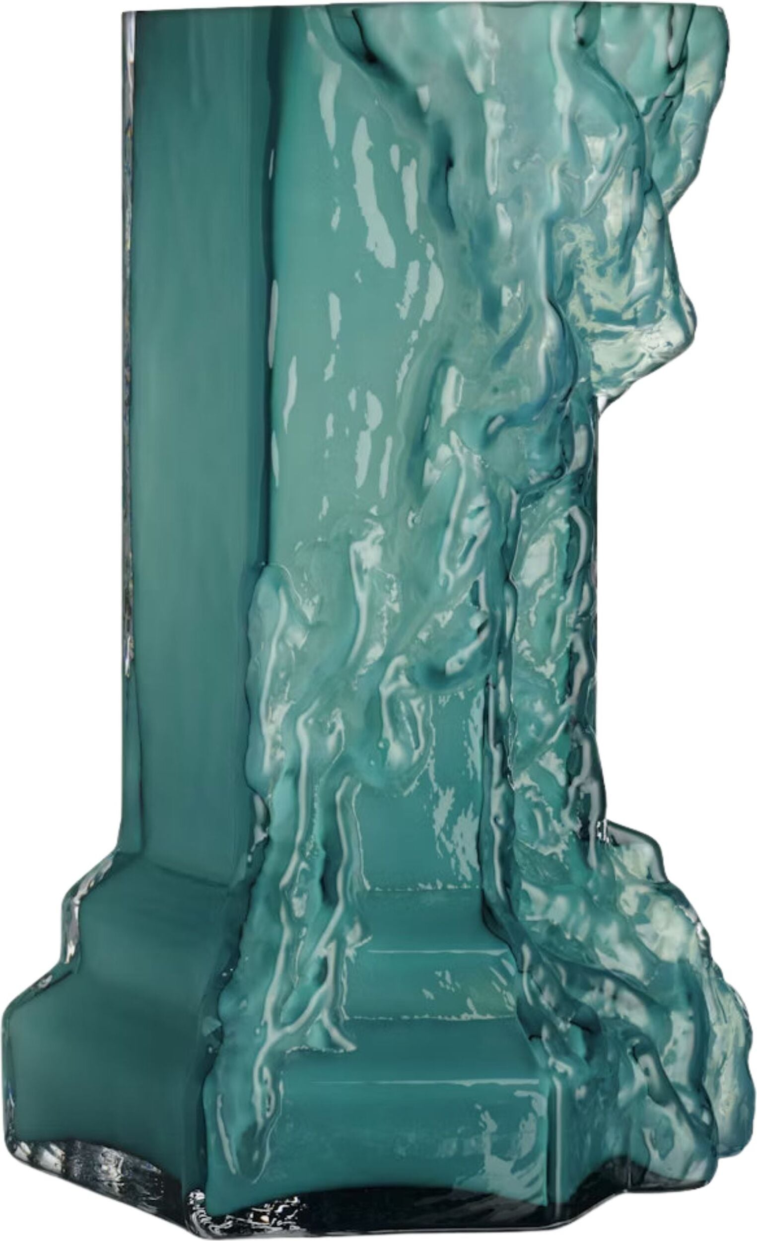 Rocky Baroque Vase 35 cm, Petrolblau