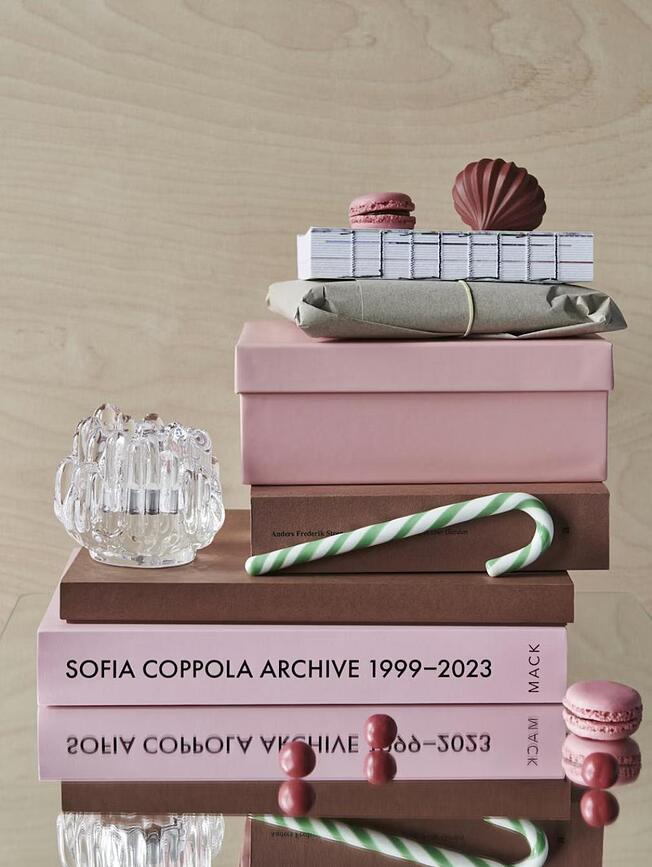 Steklene dekoracije Polka Candy Cane 17 cm, belo-sive, 3 kos
