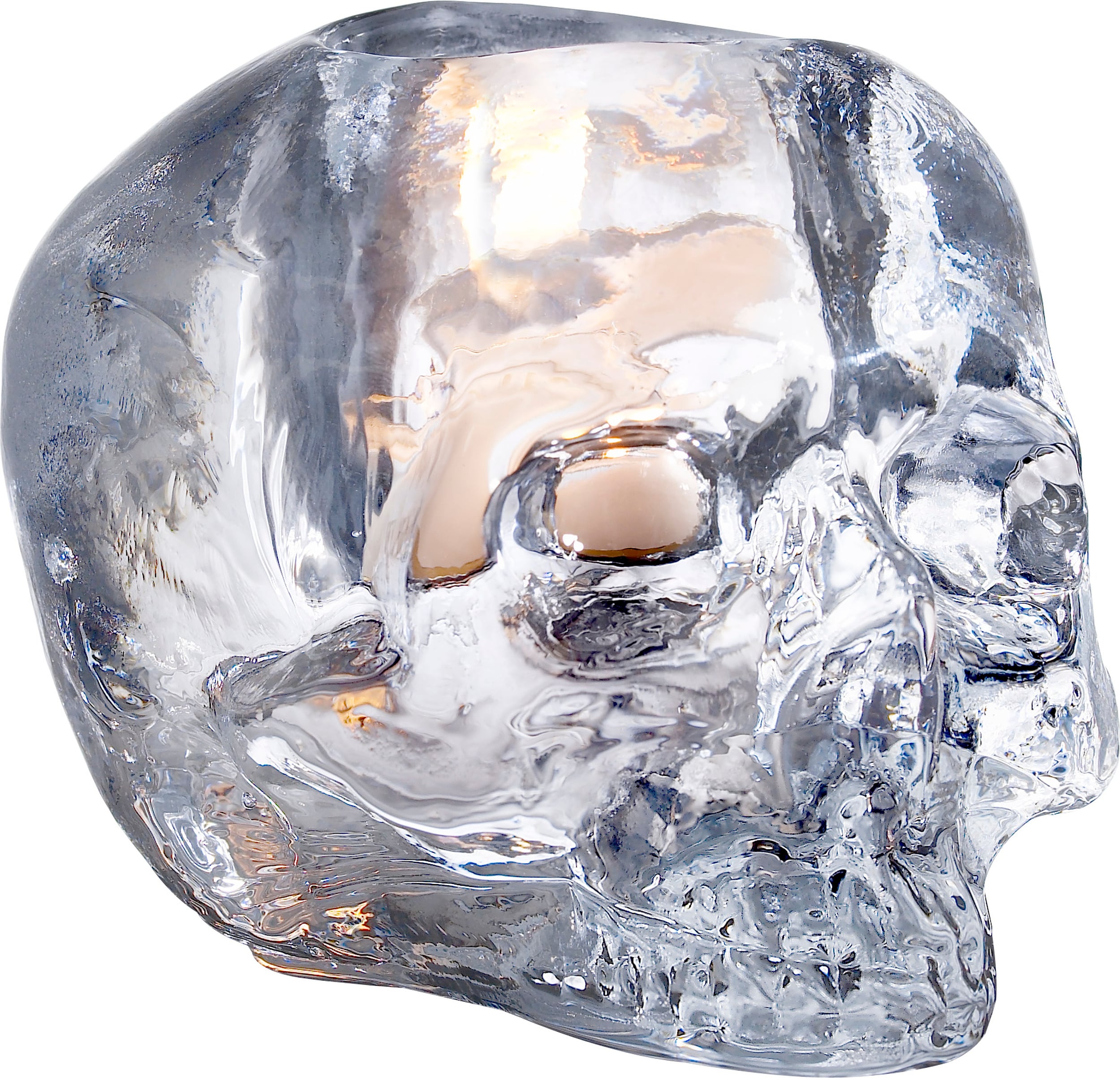 Still Life Kerzenhalter für Teelichter 11,5 cm Schädel transparent