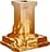 Świecznik na klasyczną świecę Rocky Baroque 15 cm amber