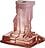 Świecznik na klasyczną świecę Rocky Baroque 15 cm różowy