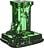 Świecznik na klasyczną świecę Rocky Baroque 15 cm zieleń emerald