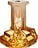 Świecznik na klasyczną świecę Rocky Baroque 17,5 cm amber