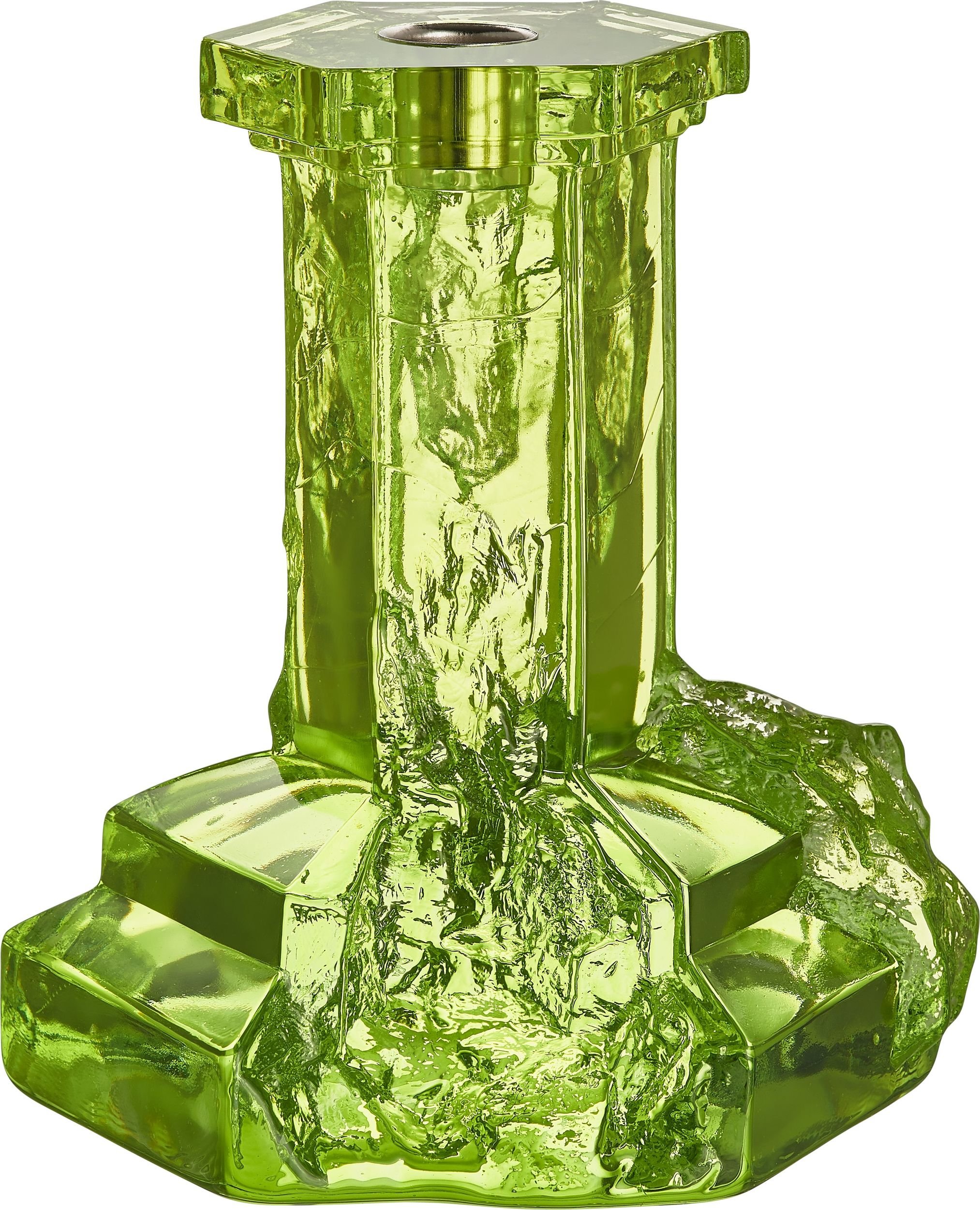 Świecznik na klasyczną świecę Rocky Baroque 17,5 cm zielony