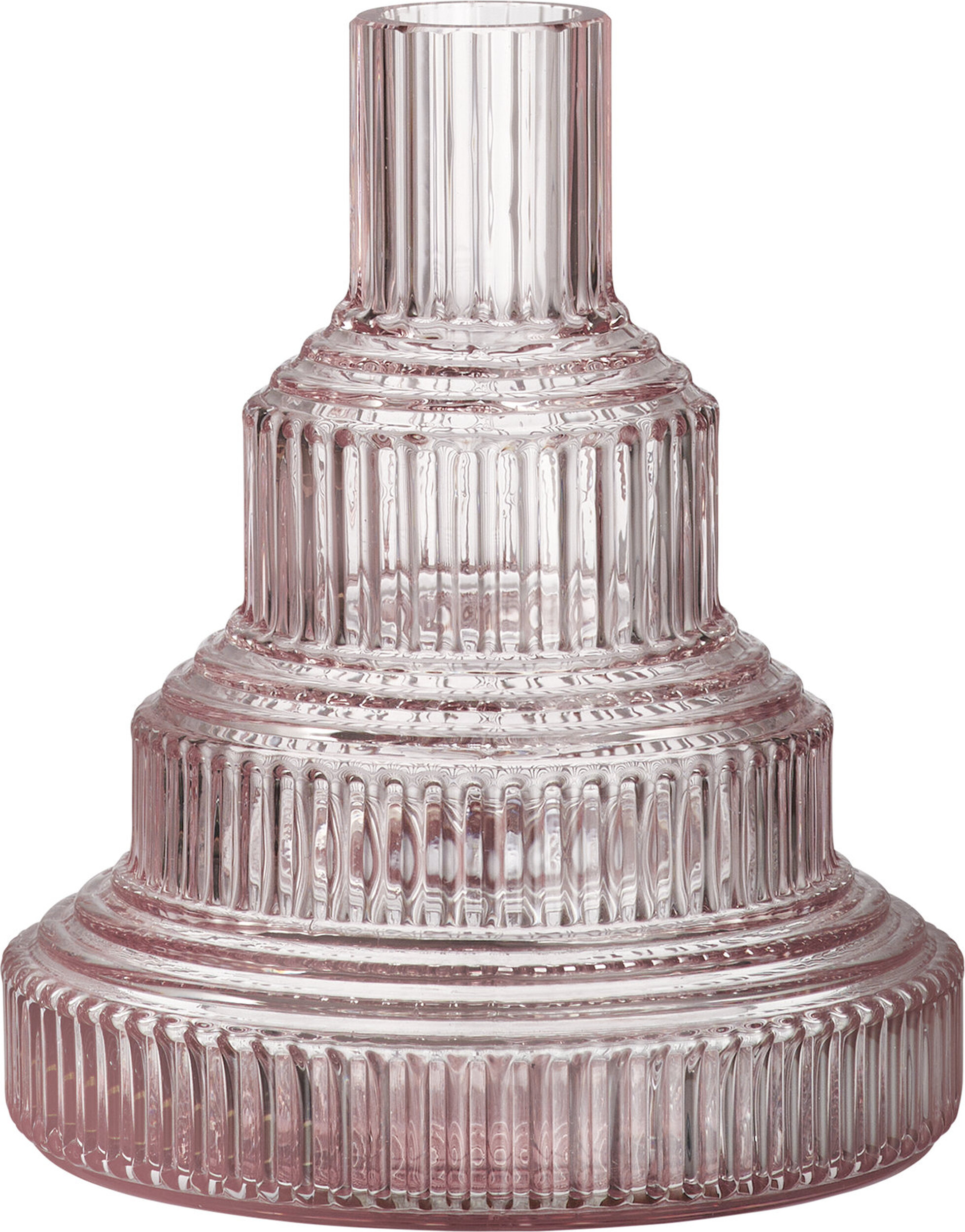 Vase Pavilion 13,4 cm, transparent, rosa