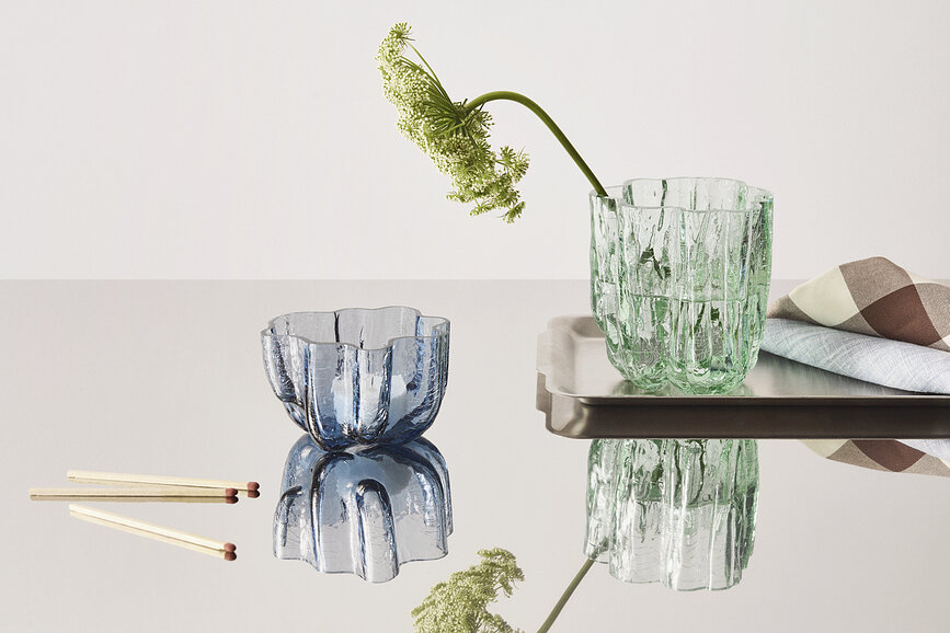 Vaso Crackle Circolare 12,1 cm, verde