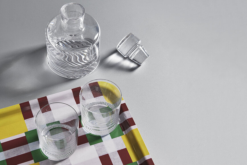 Whiskykaraff och glas Wave, presentset 3 delar