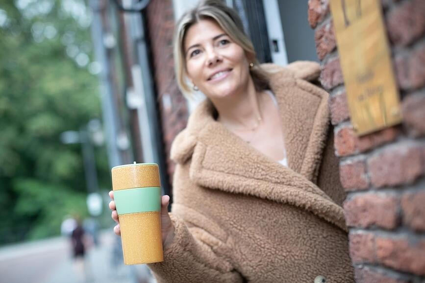 Aroma To Go Organic Nature XL Termo Šalica pješčana