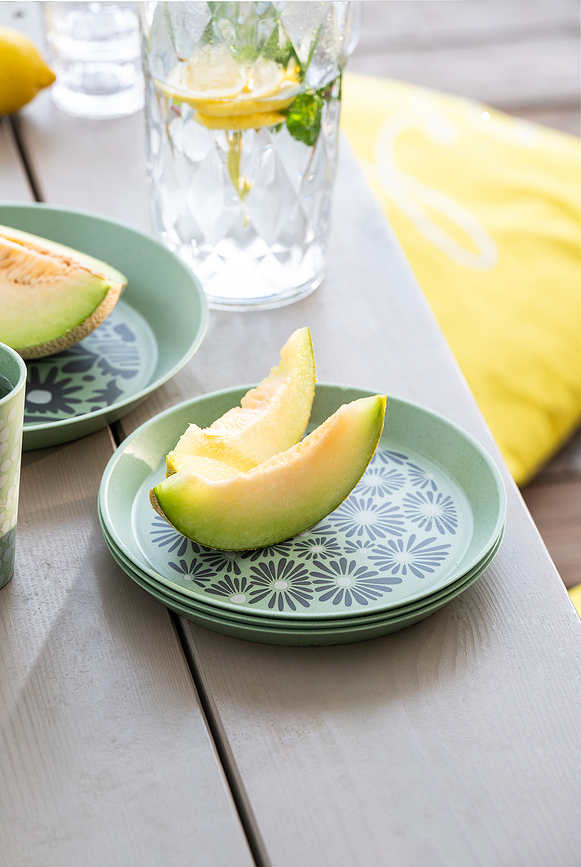 Assiette Blomster Plate Daisy 20,5 cm, bleue