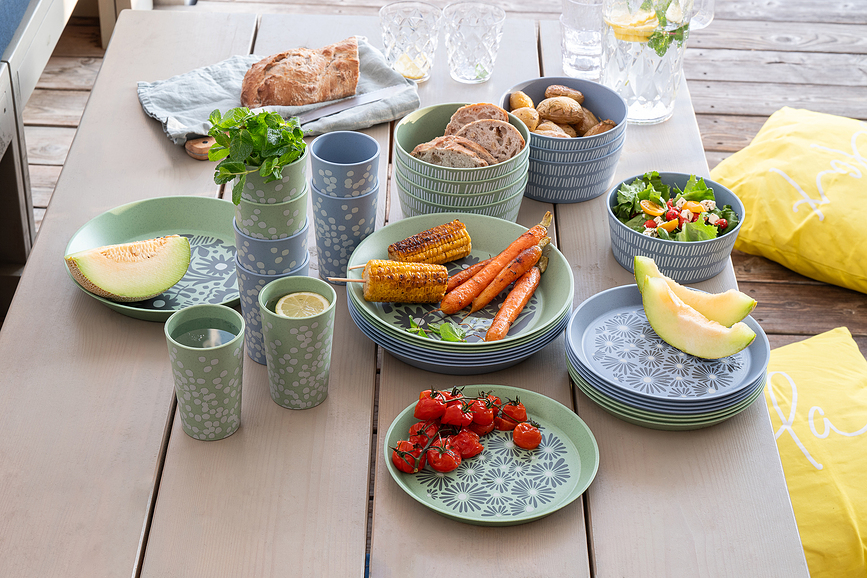 Assiette Blomster Plate Daisy 20,5 cm, bleue