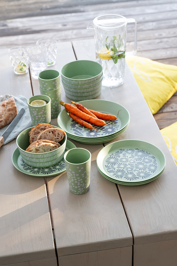 Assiette Blomster Plate Daisy 20,5 cm, bleue