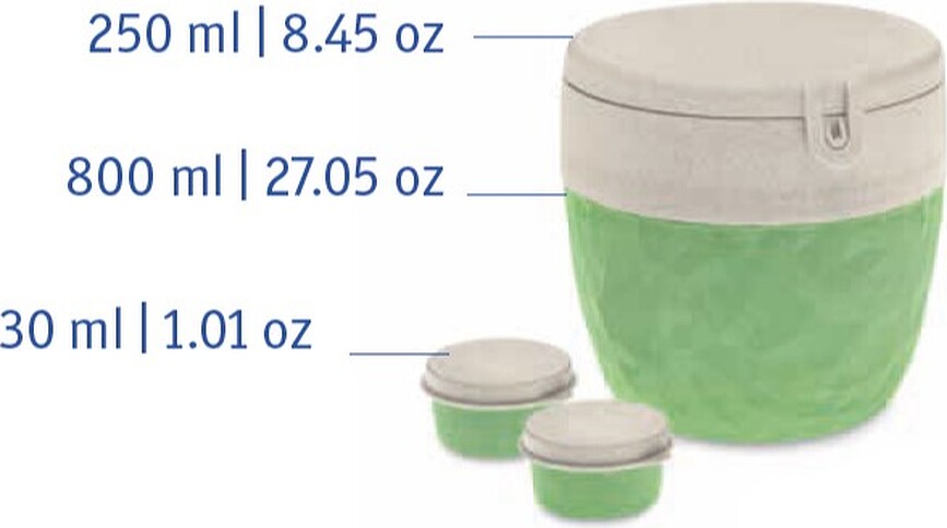 Bentobox Organic Nature Δοχείο Φαγητού, μεγάλο, πράσινο