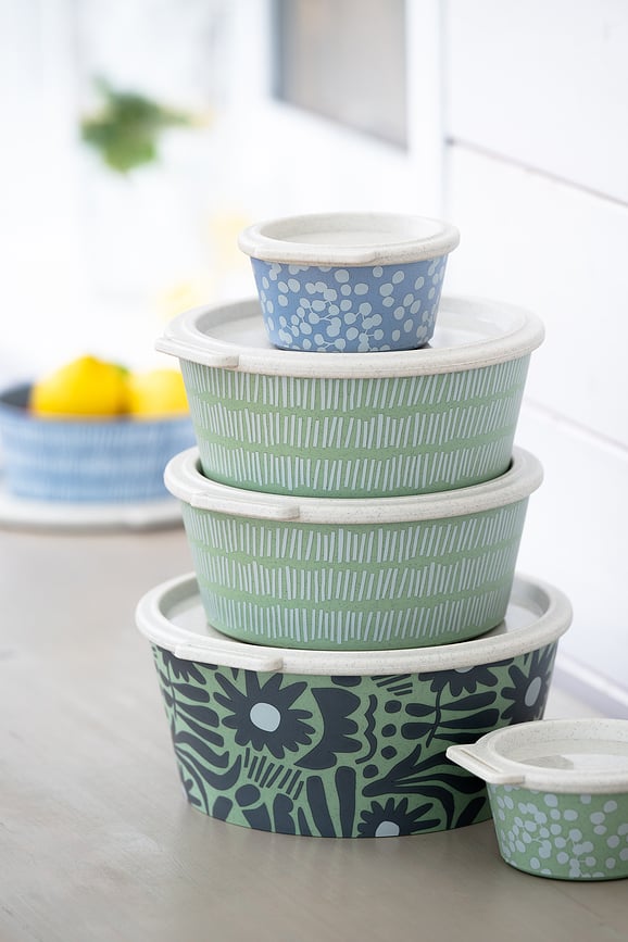 Boîte à lunch Blomster Box Bloom 2,2 l, bleue