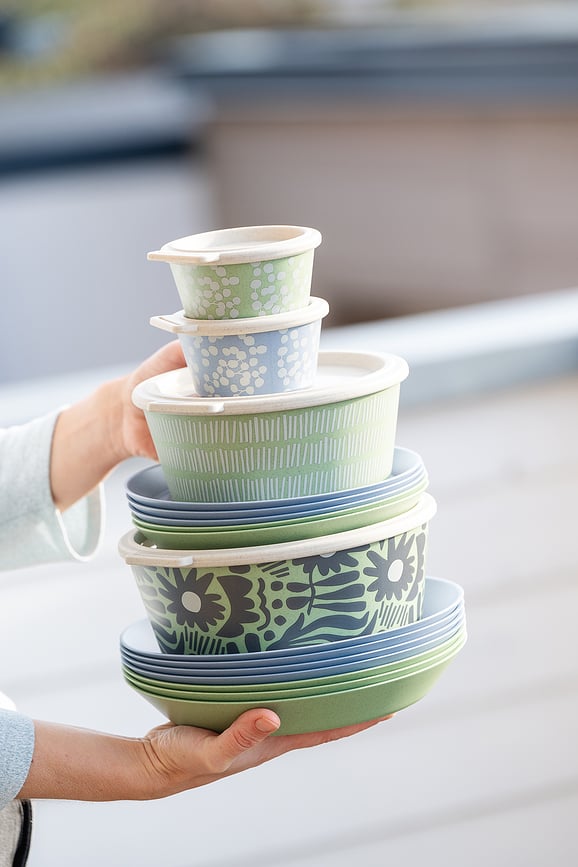 Boîte à lunch Blomster Box Bloom 2,2 l, bleue