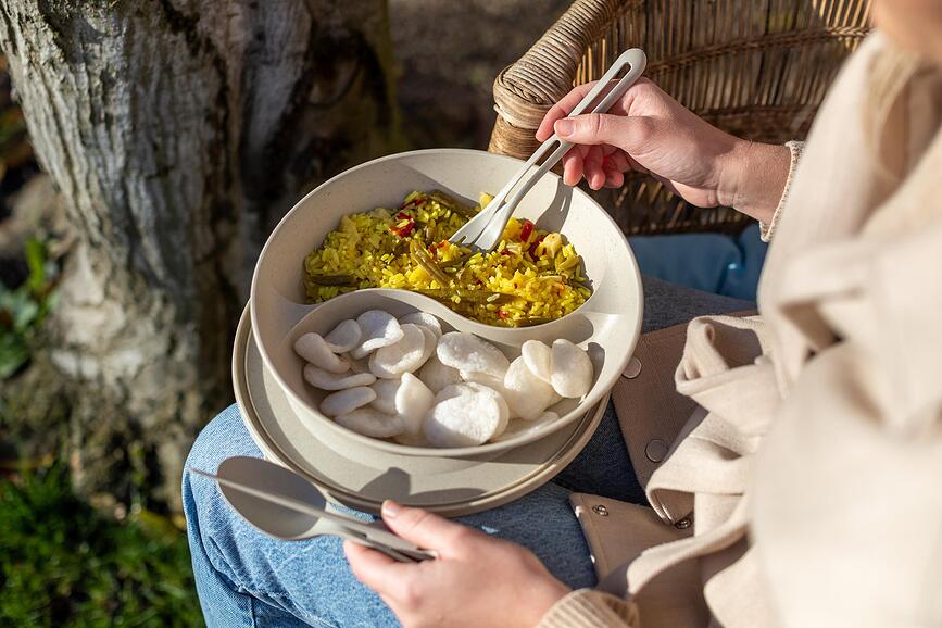 Bol con tapa Connect Separee Organic Nature, celeste