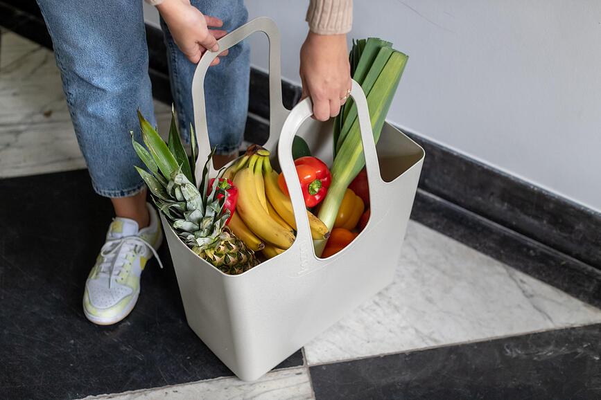 Bolsa orgánica Tasche, talla XL, color arena