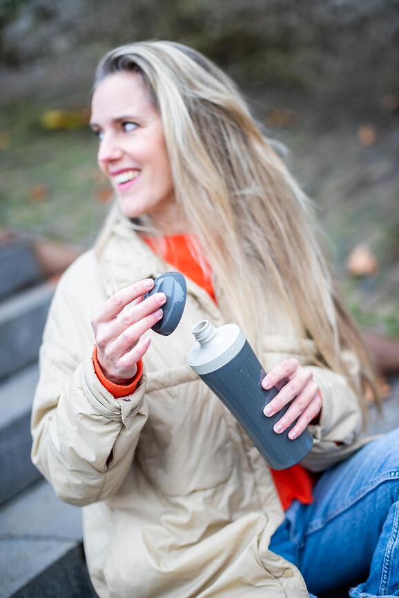 Botella Oase Organic Nature, color arena