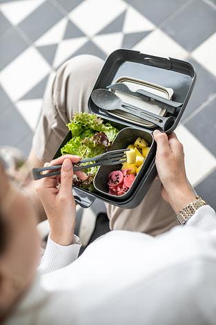 Candy Ready Organic Nature Pojemniki na lunch ze sztućcami 3 el.