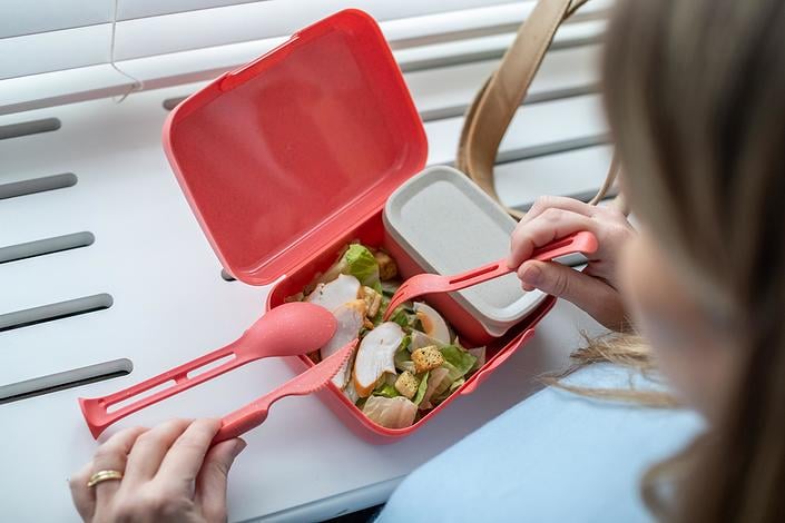 Candy Ready Organic Nature Pojemniki na lunch ze sztućcami 3 el.