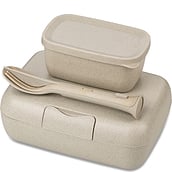 Candy Ready Organic Nature Pojemniki na lunch ze sztućcami 3 el.