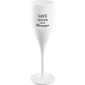 Cheers Champagne cup with inscription save water drink champagne