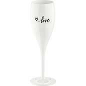 Cheers Champagnerglas mit Schriftzug Love 2.0