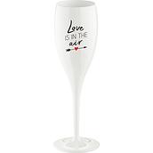Cheers Champagnerglas mit Schriftzug Love Is In The Air