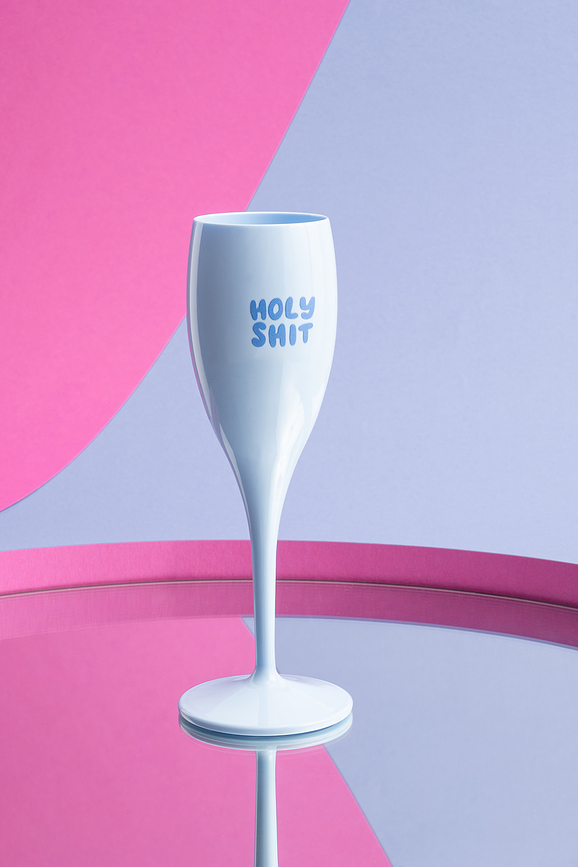 Cheers Flûte à Champagne avec inscription "La Vie Est Nulle Sans Bulle"