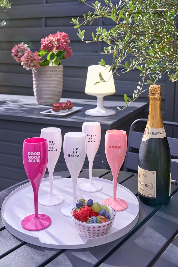 Cheers Flûte à Champagne avec inscription "La Vie Est Nulle Sans Bulle"