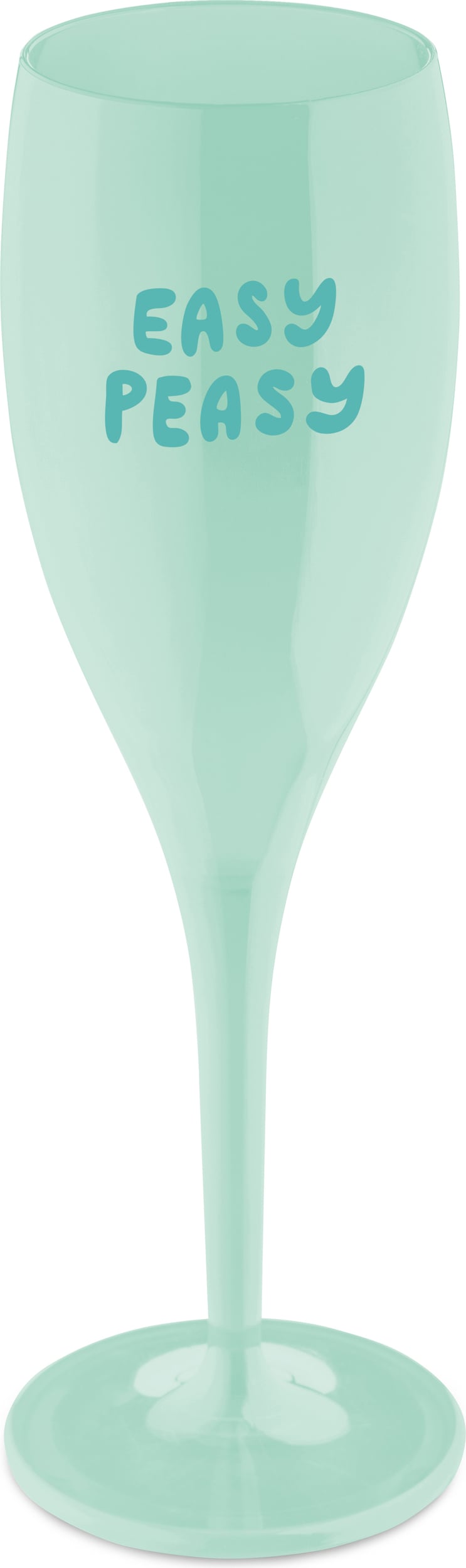 Cheers Sektglas mit Aufschrift Easy Peasy