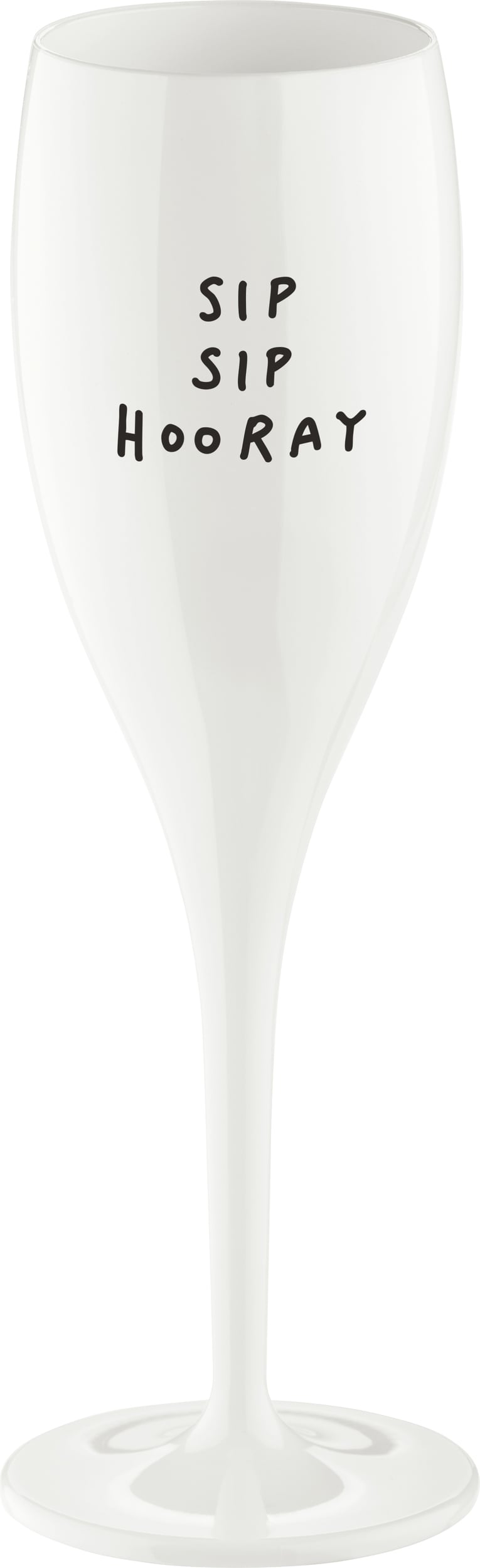 Cheers Sektglas mit Aufschrift Sip Sip Hooray