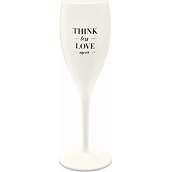 Cheers Think Less Love More Kieliszek do szampana