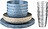 Club Goteborg Service de Table, bleu et sable, Service 16 pièces