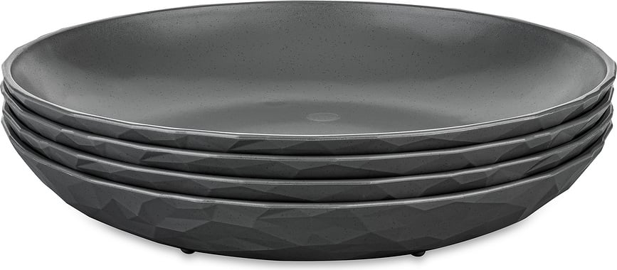 Club Nature Tanjuri duboki 22 cm grafitni 4 kom.