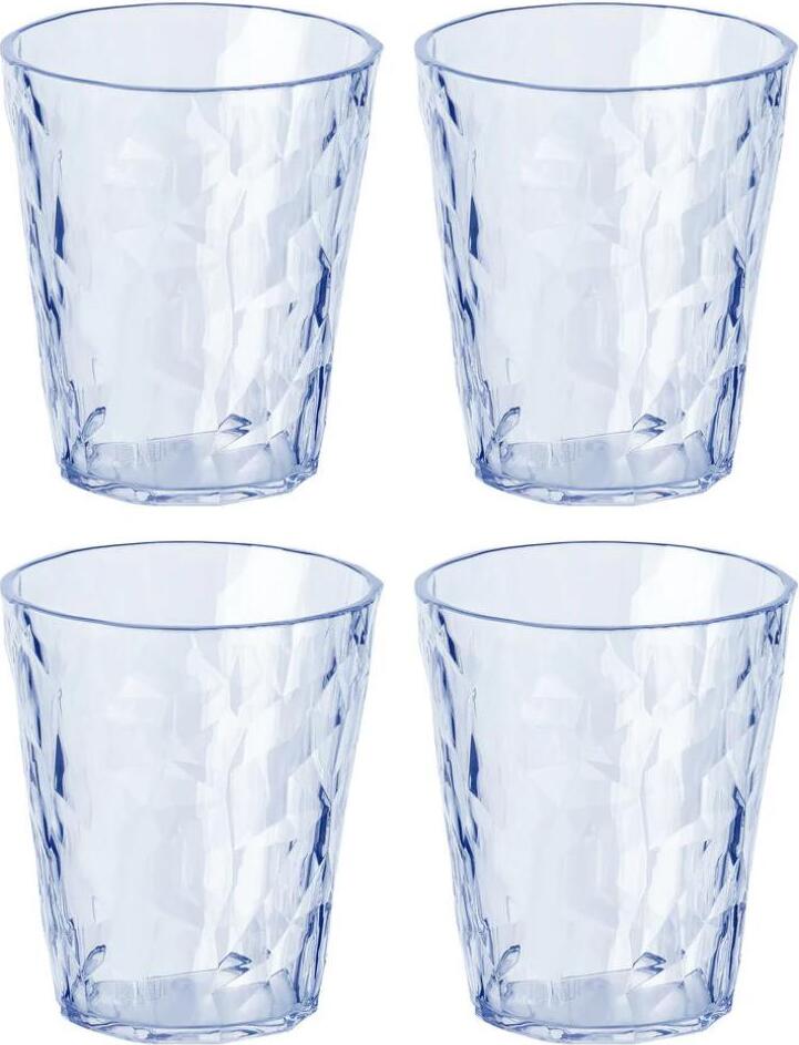 Club No. 1 Tassen 250 ml, transparent blau, 4 St.