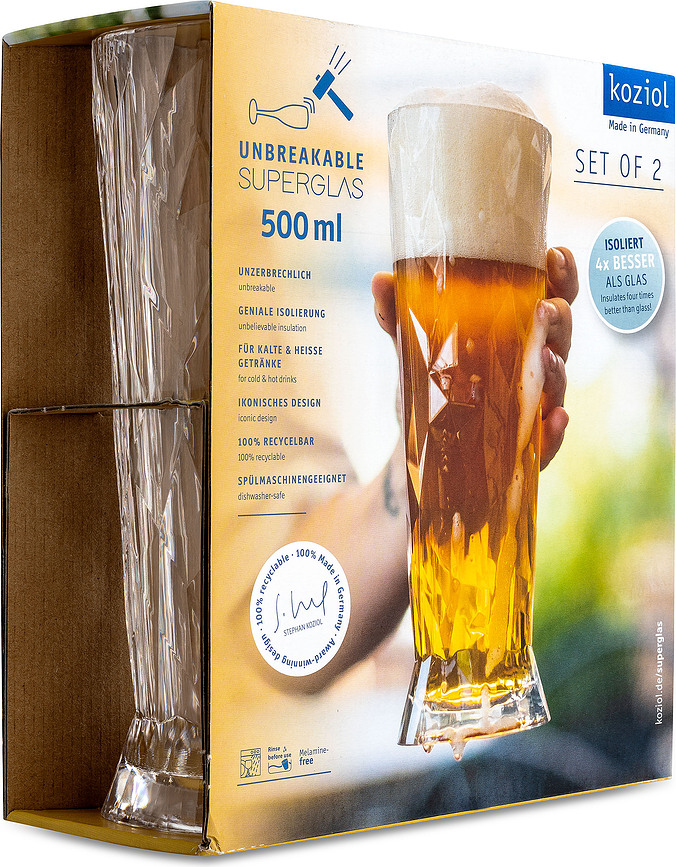 Club No.11 Superglas Verres à bière, Lot de 2